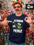 Herren T-Shirt Fasching Karneval Frosch Prinz Kostüm Verkleidung Last Minute Faschingskostüme Männer Funshirt Moonworks®preview