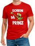 Herren T-Shirt Fasching Karneval Frosch Prinz Kostüm Verkleidung Last Minute Faschingskostüme Männer Funshirt Moonworks®preview