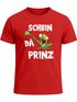 Herren T-Shirt Fasching Karneval Frosch Prinz Kostüm Verkleidung Last Minute Faschingskostüme Männer Funshirt Moonworks®preview
