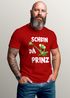 Herren T-Shirt Fasching Karneval Frosch Prinz Kostüm Verkleidung Last Minute Faschingskostüme Männer Funshirt Moonworks®preview