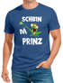 Herren T-Shirt Fasching Karneval Frosch Prinz Kostüm Verkleidung Last Minute Faschingskostüme Männer Funshirt Moonworks®preview