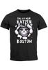 Herren T-Shirt Fasching Karneval Katze Kostüm-Ersatz Verkleidung Last Minute Faschingskostüm Männer Funshirt Moonworks®preview