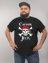 Herren T-Shirt Fasching Karneval Pirat Captain Jeck Kostüm-Ersatz Verkleidung Faschingskostüme Männer Moonworks®preview