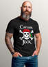 Herren T-Shirt Fasching Karneval Pirat Captain Jeck Kostüm-Ersatz Verkleidung Faschingskostüme Männer Moonworks®preview