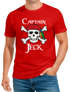 Herren T-Shirt Fasching Karneval Pirat Captain Jeck Kostüm-Ersatz Verkleidung Faschingskostüme Männer Moonworks®preview