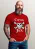 Herren T-Shirt Fasching Karneval Pirat Captain Jeck Kostüm-Ersatz Verkleidung Faschingskostüme Männer Moonworks®preview
