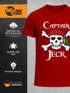 Herren T-Shirt Fasching Karneval Pirat Captain Jeck Kostüm-Ersatz Verkleidung Faschingskostüme Männer Moonworks®preview
