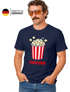 Herren T-Shirt Fasching Karneval - Popcorn - Kostüm-Ersatz Verkleidung Last Minute Faschingskostüme Männer Funshirt Moonworks®preview