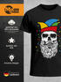 Herren T-Shirt Fasching Karneval Totenkopf mit Narrenkappe Kostüm-Ersatz Last Minute Verkleidung Faschingskostüme Männer Moonworks®preview