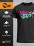 Herren T-Shirt Fasching Karneval - Vibes 80er Jahre -Kostüm-Ersatz Verkleidung Last Minute Faschingskostüme Männer Funshirt Moonworks®preview