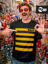 Herren T-Shirt Fasching Karneval - Willi Design -Kostüm-Ersatz Verkleidung Biene Last Minute Faschingskostüme Männer Funshirt Moonworks®preview