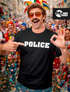 Herren T-Shirt Fasching Police Polizei Faschings-Shirt Kostüm Last Minute Verkleidung Karneval Fun-Shirt Moonworks®preview