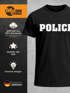 Herren T-Shirt Fasching Police Polizei Faschings-Shirt Kostüm Last Minute Verkleidung Karneval Fun-Shirt Moonworks®preview