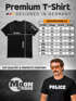 Herren T-Shirt Fasching Police Polizei Faschings-Shirt Kostüm Last Minute Verkleidung Karneval Fun-Shirt Moonworks®preview