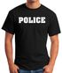 Herren T-Shirt Fasching Police Polizei Faschings-Shirt Kostüm Verkleidung Karneval Fun-Shirt Moonworks®preview