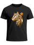 Herren T-Shirt Fashion Polygon Print Luchs Wald Tiere Outdoor Motiv Aufdruck Streetstyle Neverless®preview