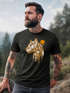 Herren T-Shirt Fashion Polygon Print Luchs Wald Tiere Outdoor Motiv Aufdruck Streetstyle Neverless®preview