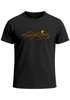 Herren T-Shirt Fashion Printshirt aus Baumwolle – Modernes Grafik-Design Outdoor Motiv Line Art Wandern Bergsteigen Neverless®preview