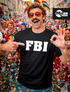 Herren T-Shirt FBI Aufdruck Faschings-Shirt Kostüm Verkleidung Karneval Fun-Shirt Moonworks®preview