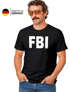 Herren T-Shirt FBI Aufdruick Fun-Shirt Faschingsshirt Kostüm Last Minute Verkleidung Karneval Moonworks®preview