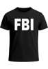 Herren T-Shirt FBI Aufdruick Fun-Shirt Faschingsshirt Kostüm Last Minute Verkleidung Karneval Moonworks®preview