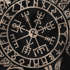 Herren T-Shirt Fenrir Wolf Vegvisir Wikinger Odin Schwert Runen Kompass nordische Mythologie Neverless®preview