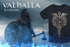 Herren T-Shirt Fenrir Wolf Vegvisir Wikinger Odin Schwert Runen Kompass nordische Mythologie Neverless®preview