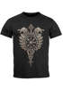 Herren T-Shirt Fenrir Wolf Vegvisir Wikinger Odin Schwert Runen Kompass nordische Mythologie Neverless®preview