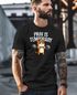 Herren T-Shirt Fitness Sport Gym Bodybuilding Katze Spruch Lustig Pain is temporary Fun-Shirt Moonworks®preview