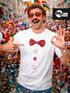 Herren T-Shirt Fliege Knöpfe Schleife Clown Fasching Fastnacht Karneval Kostüm Moonworks®preview