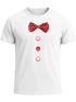 Herren T-Shirt Fliege Knöpfe Schleife Clown Fasching Fastnacht Karneval Kostüm Moonworks®preview