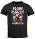 Herren T-Shirt Frohe Weihnachten Aufdruck Elch Rentier Weihnachtsshirt Lustig Männer Moonworks®preview