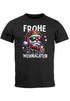 Herren T-Shirt Frohe Weihnachten Aufdruck Weihnachtsmann Santa Weihnachtsshirt Männer Moonworks®preview