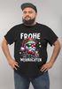 Herren T-Shirt Frohe Weihnachten Aufdruck Weihnachtsmann Santa Weihnachtsshirt Männer Moonworks®preview