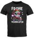 Herren T-Shirt Frohe Weihnachten Aufdruck Weihnachtsmann Santa Weihnachtsshirt Männer Moonworks®preview