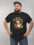 Herren T-Shirt Frohe Weihnachten Santa Claus Aufdruck XMAS Printshirt Outfit Männer Moonworks®preview