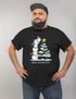 Herren T-Shirt Frohe Weihnachten Schneemann Design Aufdruck Schrift XMAS Outfit Moonworks®preview