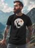 Herren T-Shirt Frontprint Hirsch Wald Outdoor Natur Wildnis Printshirt Männer Fashion Streetstyle Neverless®preview