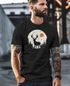 Herren T-Shirt Frontprint Hirsch Wald Outdoor Natur Wildnis Printshirt Männer Fashion Streetstyle Neverless®preview