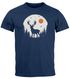 Herren T-Shirt Frontprint Hirsch Wald Outdoor Natur Wildnis Printshirt Männer Fashion Streetstyle Neverless®preview
