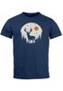 Herren T-Shirt Frontprint Hirsch Wald Outdoor Natur Wildnis Printshirt Männer Fashion Streetstyle Neverless®preview