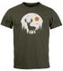 Herren T-Shirt Frontprint Hirsch Wald Outdoor Natur Wildnis Printshirt Männer Fashion Streetstyle Neverless®preview