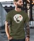 Herren T-Shirt Frontprint Hirsch Wald Outdoor Natur Wildnis Printshirt Männer Fashion Streetstyle Neverless®preview