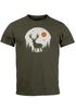 Herren T-Shirt Frontprint Hirsch Wald Outdoor Natur Wildnis Printshirt Männer Fashion Streetstyle Neverless®preview