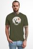 Herren T-Shirt Frontprint Hirsch Wald Outdoor Natur Wildnis Printshirt Männer Fashion Streetstyle Neverless®preview