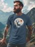 Herren T-Shirt Frontprint Hirsch Wald Outdoor Natur Wildnis Printshirt Männer Fashion Streetstyle Neverless®preview