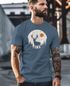 Herren T-Shirt Frontprint Hirsch Wald Outdoor Natur Wildnis Printshirt Männer Fashion Streetstyle Neverless®preview