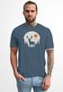 Herren T-Shirt Frontprint Hirsch Wald Outdoor Natur Wildnis Printshirt Männer Fashion Streetstyle Neverless®preview