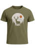 Herren T-Shirt Frontprint Hirsch Wald Outdoor Natur Wildnis Printshirt Männer Fashion Streetstyle Neverless®preview
