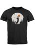 Herren T-Shirt Frontprint Katze Silhouette Natur Aufdruck Printshirt Grafik Fashion Streetstyle Neverless®preview